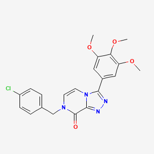 molecular formula C21H19ClN4O4 B2982263 7-(4-chlorobenzyl)-3-(3,4,5-trimethoxyphenyl)-[1,2,4]triazolo[4,3-a]pyrazin-8(7H)-one CAS No. 2034204-44-7