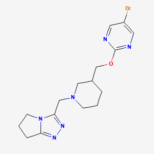 3-[[3-[(5-Bromopyrimidin-2-yl)oxymethyl]piperidin-1-yl]methyl]-6,7-dihydro-5H-pyrrolo[2,1-c][1,2,4]triazole
