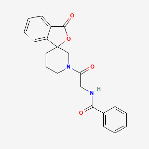 N-(2-oxo-2-(3-oxo-3H-spiro[isobenzofuran-1,3'-piperidin]-1'-yl)ethyl)benzamide