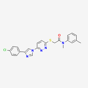 2-((6-(4-(4-chlorophenyl)-1H-imidazol-1-yl)pyridazin-3-yl)thio)-N-methyl-N-(m-tolyl)acetamide