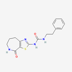 molecular formula C16H18N4O2S B2982276 1-(4-氧代-5,6,7,8-四氢-4H-噻唑并[5,4-c]氮杂卓-2-基)-3-苯乙基脲 CAS No. 1797641-30-5