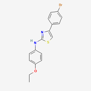 molecular formula C17H15BrN2OS B2982288 4-(4-bromophenyl)-N-(4-ethoxyphenyl)-1,3-thiazol-2-amine CAS No. 315707-33-6