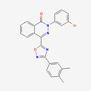 molecular formula C24H17BrN4O2 B2982290 2-(3-bromophenyl)-4-[3-(3,4-dimethylphenyl)-1,2,4-oxadiazol-5-yl]phthalazin-1(2H)-one CAS No. 1291832-56-8