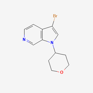 molecular formula C12H13BrN2O B2982309 3-溴-1-(四氢-2H-吡喃-4-基)-1H-吡咯并[2,3-c]吡啶 CAS No. 956003-68-2