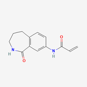 molecular formula C13H14N2O2 B2982322 N-(1-Oxo-2,3,4,5-tetrahydro-2-benzazepin-8-yl)prop-2-enamide CAS No. 2361642-49-9