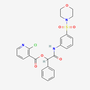 molecular formula C24H22ClN3O6S B2982330 [2-(3-Morpholin-4-ylsulfonylanilino)-2-oxo-1-phenylethyl] 2-chloropyridine-3-carboxylate CAS No. 728928-44-7