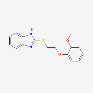 molecular formula C16H16N2O2S B2982336 2-{[2-(2-Methoxyphenoxy)ethyl]thio}-1H-benzimidazole CAS No. 319489-19-5