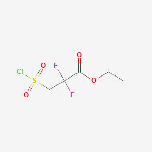 molecular formula C5H7ClF2O4S B2982347 Ethyl 3-(chlorosulfonyl)-2,2-difluoropropanoate CAS No. 1602961-92-1