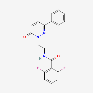 molecular formula C19H15F2N3O2 B2982356 2,6-difluoro-N-(2-(6-oxo-3-phenylpyridazin-1(6H)-yl)ethyl)benzamide CAS No. 921570-83-4