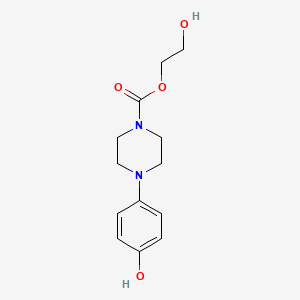 molecular formula C13H18N2O4 B2982357 2-Hydroxyethyl 4-(4-hydroxyphenyl)piperazine-1-carboxylate CAS No. 1536264-82-0