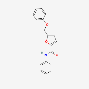 molecular formula C19H17NO3 B2982379 N-(4-甲基苯基)-5-(苯氧基甲基)呋喃-2-甲酰胺 CAS No. 825660-99-9