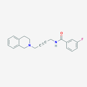 molecular formula C20H19FN2O B2982403 N-(4-(3,4-dihydroisoquinolin-2(1H)-yl)but-2-yn-1-yl)-3-fluorobenzamide CAS No. 1351609-83-0