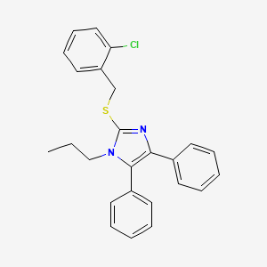 molecular formula C25H23ClN2S B2982434 2-chlorobenzyl 4,5-diphenyl-1-propyl-1H-imidazol-2-yl sulfide CAS No. 339277-46-2