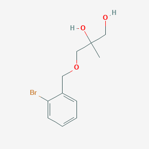 molecular formula C11H15BrO3 B2982441 3-[(2-溴苯基)甲氧基]-2-甲基丙烷-1,2-二醇 CAS No. 866155-07-9