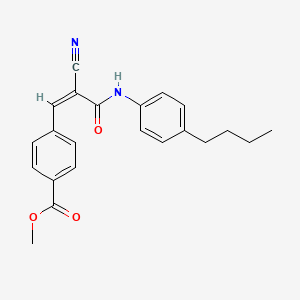 molecular formula C22H22N2O3 B2982448 Methyl 4-[(Z)-3-(4-butylanilino)-2-cyano-3-oxoprop-1-enyl]benzoate CAS No. 723329-25-7