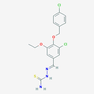 molecular formula C17H17Cl2N3O2S B298245 3-Chloro-4-[(4-chlorobenzyl)oxy]-5-ethoxybenzaldehyde thiosemicarbazone 