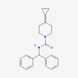 molecular formula C22H24N2O B2982474 N-benzhydryl-4-cyclopropylidenepiperidine-1-carboxamide CAS No. 2097892-15-2