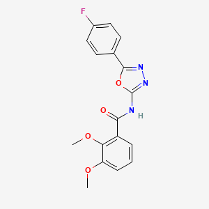 molecular formula C17H14FN3O4 B2982502 N-(5-(4-fluorophenyl)-1,3,4-oxadiazol-2-yl)-2,3-dimethoxybenzamide CAS No. 895442-76-9