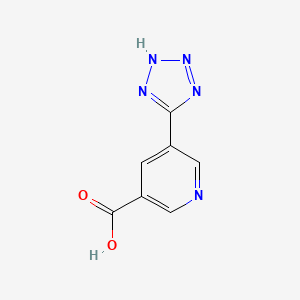 molecular formula C7H5N5O2 B2982523 5-(1H-tetrazol-5-yl)-nicotinic acid CAS No. 13600-28-7