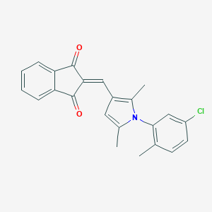 molecular formula C23H18ClNO2 B298258 2-{[1-(5-chloro-2-methylphenyl)-2,5-dimethyl-1H-pyrrol-3-yl]methylidene}-1H-indene-1,3(2H)-dione 