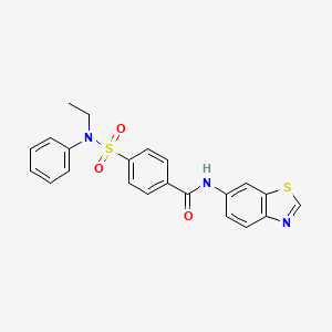 N-(benzo[d]thiazol-6-yl)-4-(N-ethyl-N-phenylsulfamoyl)benzamide