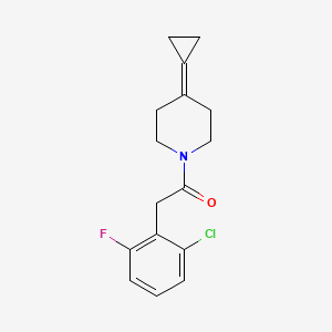 molecular formula C16H17ClFNO B2982595 2-(2-Chloro-6-fluorophenyl)-1-(4-cyclopropylidenepiperidin-1-yl)ethanone CAS No. 2097917-23-0
