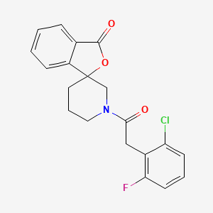 molecular formula C20H17ClFNO3 B2982597 1'-(2-(2-chloro-6-fluorophenyl)acetyl)-3H-spiro[isobenzofuran-1,3'-piperidin]-3-one CAS No. 1705185-29-0