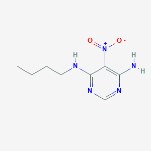 molecular formula C8H13N5O2 B2982599 4-N-butyl-5-nitropyrimidine-4,6-diamine CAS No. 90641-93-3