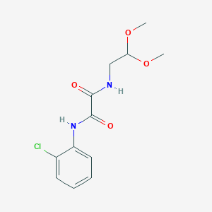 molecular formula C12H15ClN2O4 B2982600 N'-(2-chlorophenyl)-N-(2,2-dimethoxyethyl)oxamide CAS No. 898375-40-1