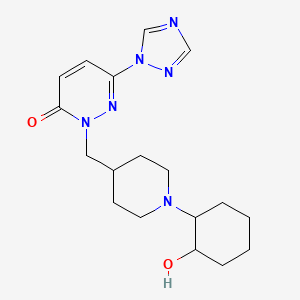 2-{[1-(2-hydroxycyclohexyl)piperidin-4-yl]methyl}-6-(1H-1,2,4-triazol-1-yl)-2,3-dihydropyridazin-3-one
