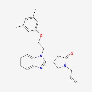 1-allyl-4-(1-(2-(3,5-dimethylphenoxy)ethyl)-1H-benzo[d]imidazol-2-yl)pyrrolidin-2-one