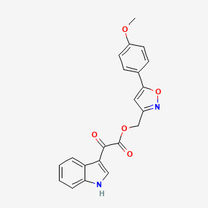 (5-(4-methoxyphenyl)isoxazol-3-yl)methyl 2-(1H-indol-3-yl)-2-oxoacetate