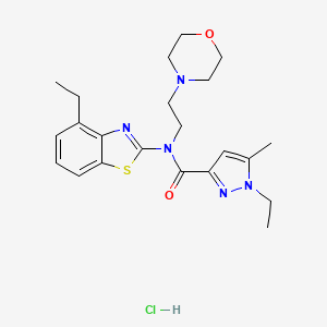 1-ethyl-N-(4-ethylbenzo[d]thiazol-2-yl)-5-methyl-N-(2-morpholinoethyl)-1H-pyrazole-3-carboxamide hydrochloride