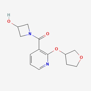 (3-Hydroxyazetidin-1-yl)(2-((tetrahydrofuran-3-yl)oxy)pyridin-3-yl)methanone