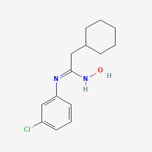 N'-(3-chlorophenyl)-2-cyclohexyl-N-hydroxyethanimidamide