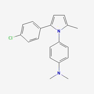 molecular formula C19H19ClN2 B2982650 4-[2-(4-Chlorophenyl)-5-methylpyrrol-1-YL]-N,N-dimethylaniline CAS No. 1260802-70-7