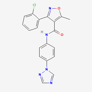 3-(2-chlorophenyl)-5-methyl-N-[4-(1,2,4-triazol-1-yl)phenyl]-1,2-oxazole-4-carboxamide