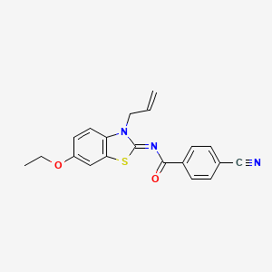 molecular formula C20H17N3O2S B2982654 (Z)-N-(3-allyl-6-ethoxybenzo[d]thiazol-2(3H)-ylidene)-4-cyanobenzamide CAS No. 865180-68-3