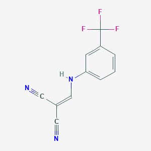 molecular formula C11H6F3N3 B2982656 2-{[3-(三氟甲基)苯胺基]甲亚甲基}丙二腈 CAS No. 24115-33-1