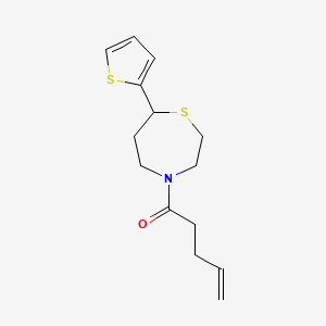 1-(7-(Thiophen-2-yl)-1,4-thiazepan-4-yl)pent-4-en-1-one
