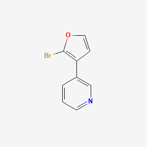 molecular formula C9H6BrNO B2982679 3-(2-Bromofuran-3-yl)pyridine CAS No. 1227960-30-6