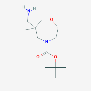 Tert-butyl 6-(aminomethyl)-6-methyl-1,4-oxazepane-4-carboxylate