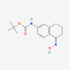 molecular formula C15H20N2O3 B2982686 Tert-butyl N-[(5Z)-5-hydroxyimino-7,8-dihydro-6H-naphthalen-2-yl]carbamate CAS No. 1807938-03-9