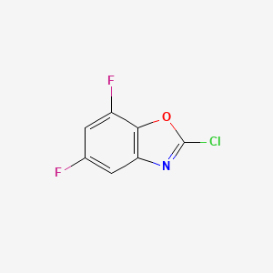 molecular formula C7H2ClF2NO B2982687 2-Chloro-5,7-difluoro-1,3-benzoxazole CAS No. 1001185-79-0