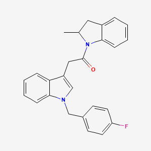 2-(1-(4-fluorobenzyl)-1H-indol-3-yl)-1-(2-methylindolin-1-yl)ethanone