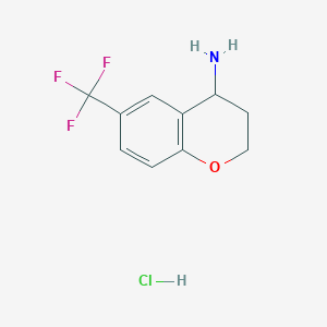 molecular formula C10H11ClF3NO B2982700 6-Trifluoromethyl-chroman-4-ylamine hydrochloride CAS No. 2088960-08-9