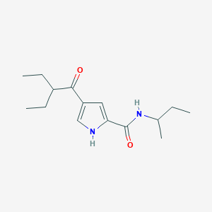 molecular formula C15H24N2O2 B2982703 N-(sec-butyl)-4-(2-ethylbutanoyl)-1H-pyrrole-2-carboxamide CAS No. 478249-16-0