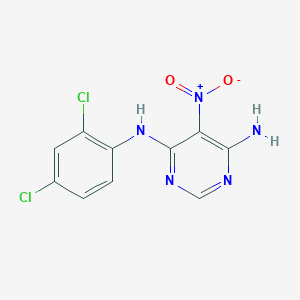 molecular formula C10H7Cl2N5O2 B2982709 N4-(2,4-dichlorophenyl)-5-nitropyrimidine-4,6-diamine CAS No. 98994-17-3