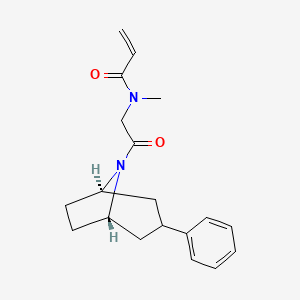 N-Methyl-N-[2-oxo-2-[(1R,5S)-3-phenyl-8-azabicyclo[3.2.1]octan-8-yl]ethyl]prop-2-enamide