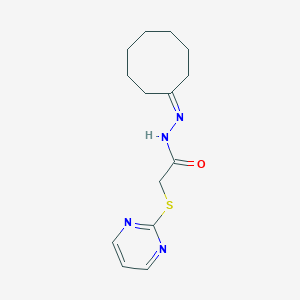 molecular formula C14H20N4OS B298275 N'-cyclooctylidene-2-(2-pyrimidinylsulfanyl)acetohydrazide 